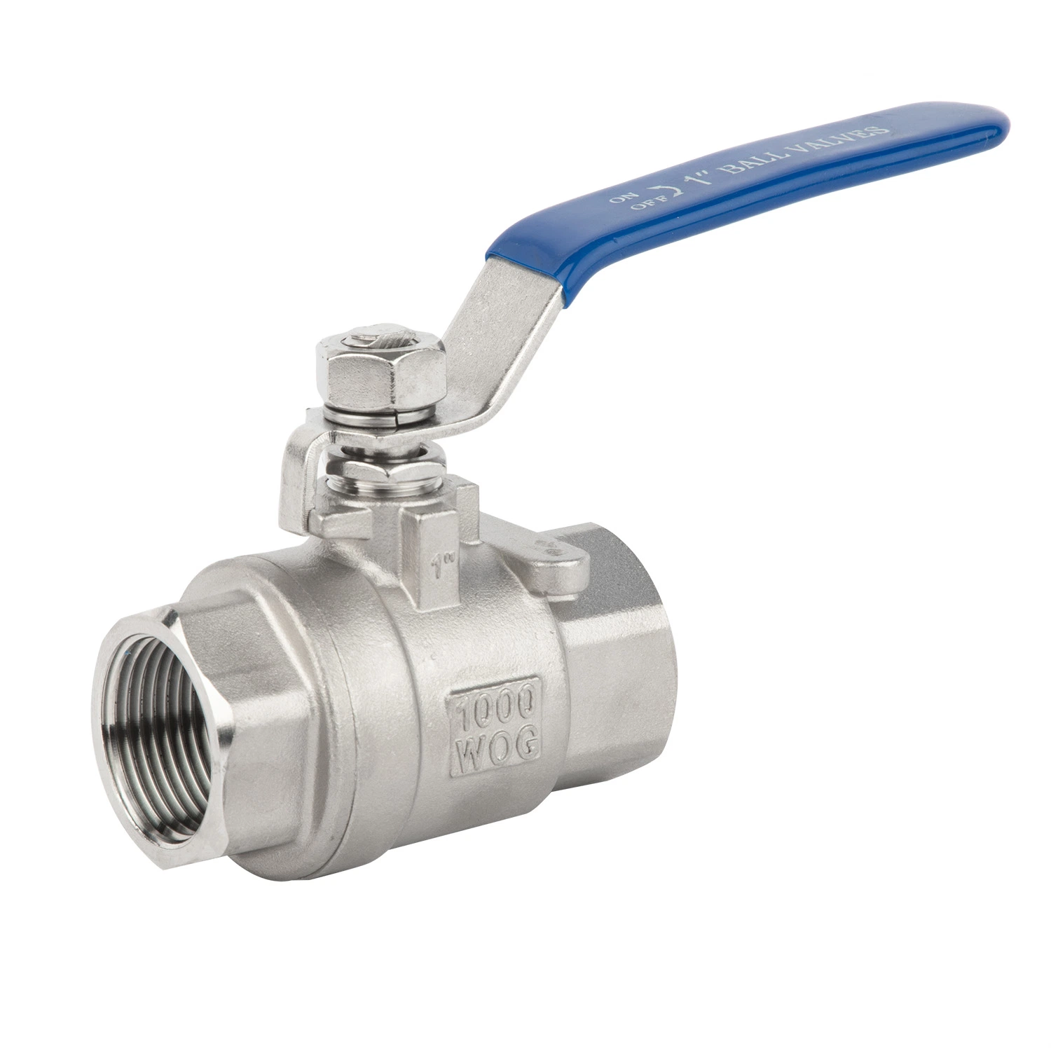 High Quality 2 PC/3 PC Stainless Steel Internal Thread Water Pipe NPT Flange Floating Ball Valve with Lock