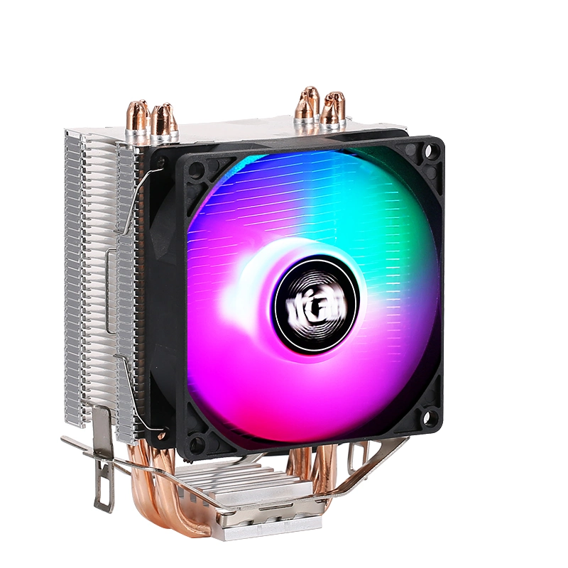 Ventilateur PC refroidi par air silencieux LGA 1700 1200 1150 1151 1155 1156 1366 AMD Am3 Am4 I3 I5 Refroidisseur de CPU 4 tuyaux en cuivre Refroidissement du processeur CPU