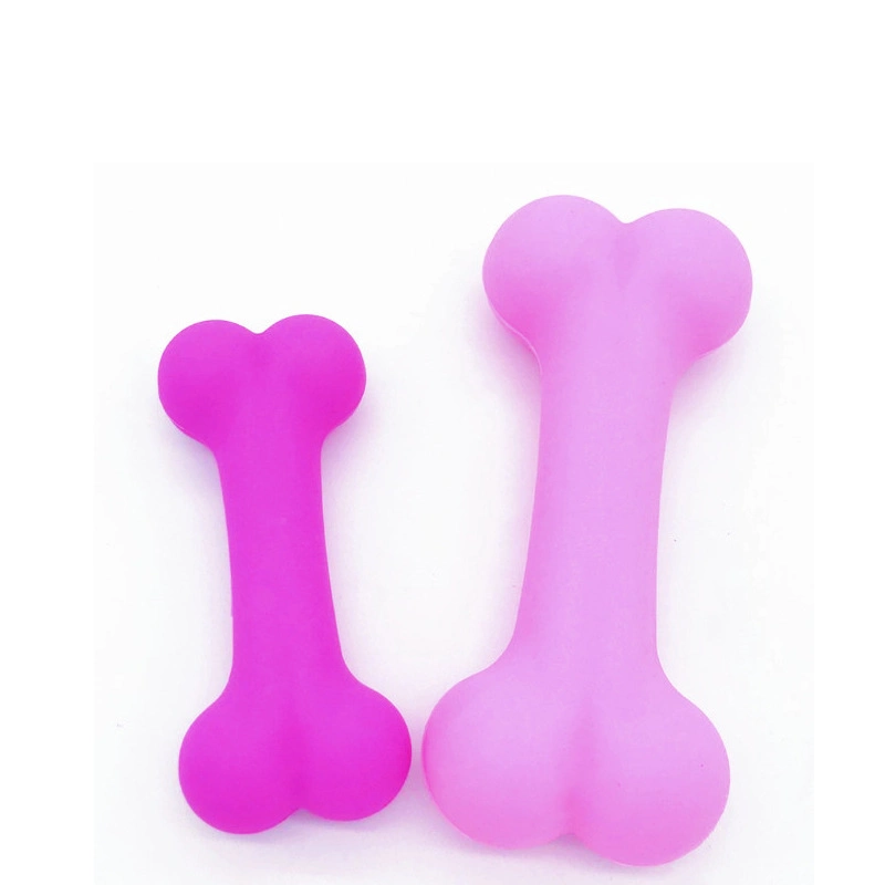 Factory Direct Silicone Eco Friendly Luxury Dogs Interactive Bones Rubber Dog Toys for Aggressive Chewers