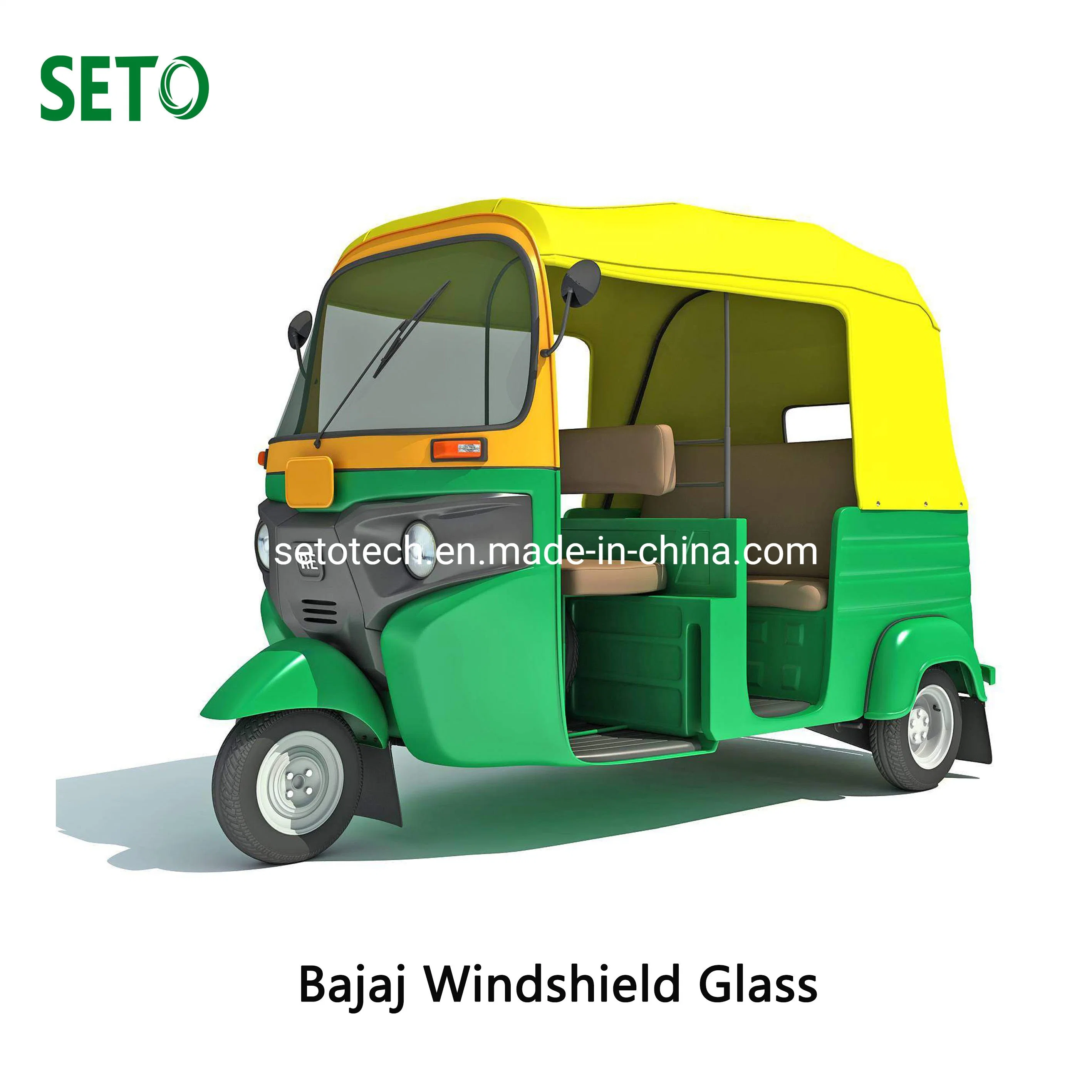 Tempered Tuk-Tuk Windshield Glass Bajaj Glass India