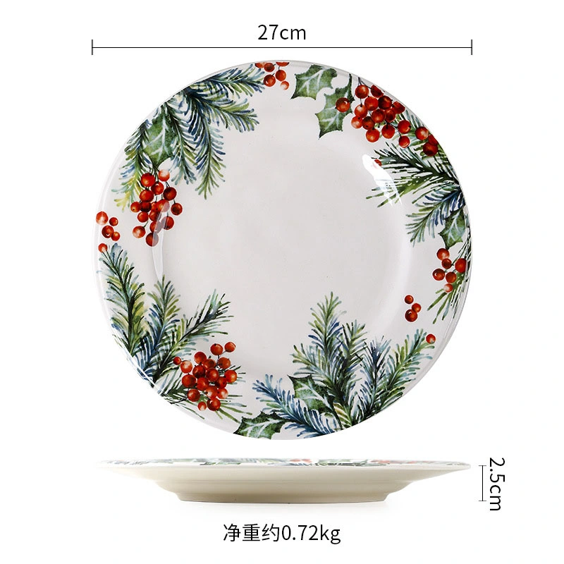 Christmas-Themed Ceramic Dinner Party Collection Christmas Decoration Gift Dinnerware Set