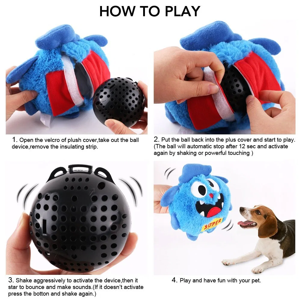 Secouez électronique automatique Crazy videur de jouets en peluche jouet chien boule