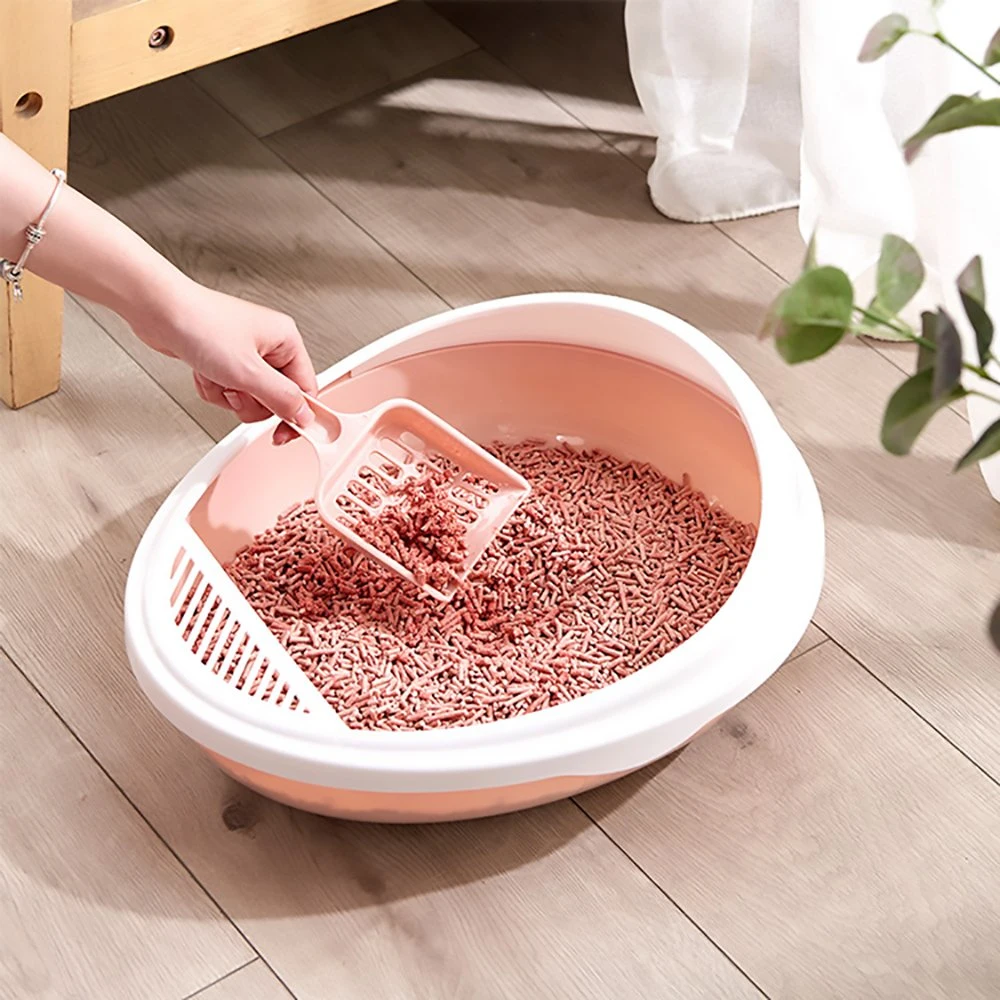 Egg-Shaped Anti-Sand High Fence Cat Litter Box