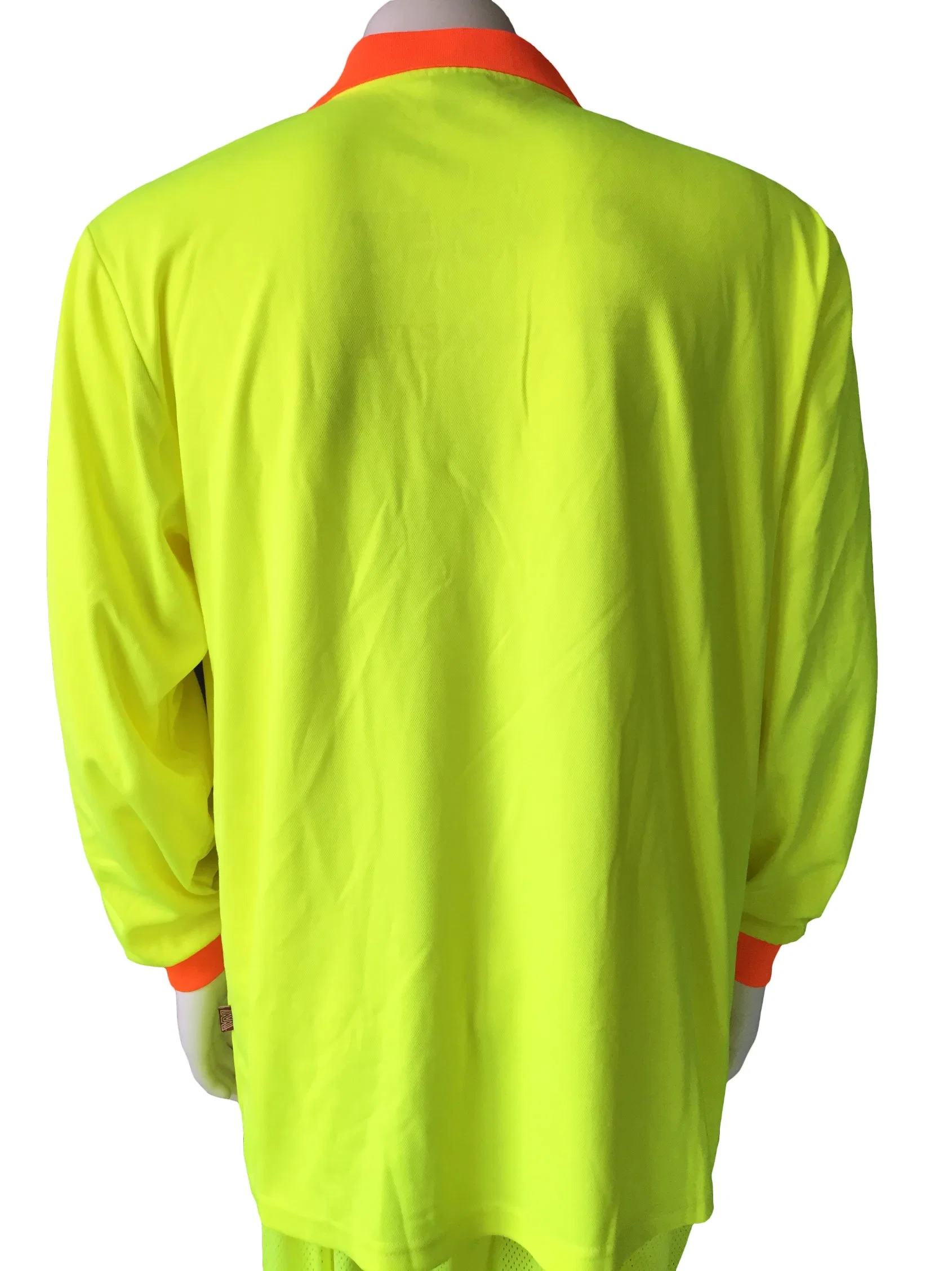 100% Polyester 180GSM Pique Fabric Hi Vis Safety Polo Shirt