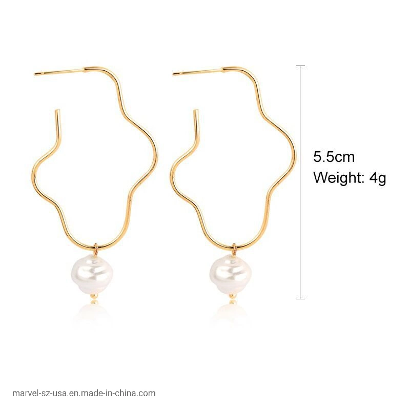 Women Gift Elegant Fashion Jewellery Pearl Drop Earrings