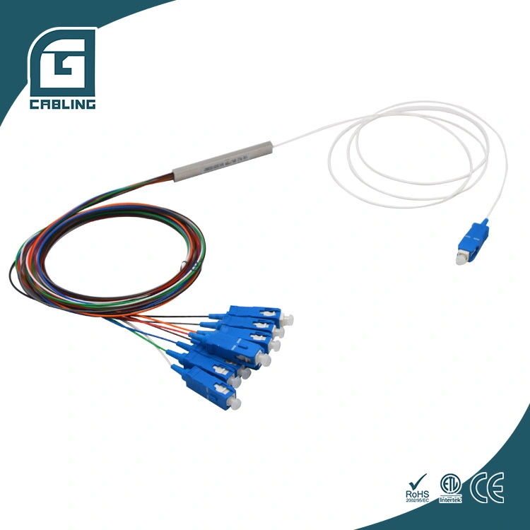 Gcabling Fiber Optical Types 1X4 1X8 1X16 1X32 Upc APC Fibre Splitter 1xn 2xn FTTH Fiber Optic PLC Splitter