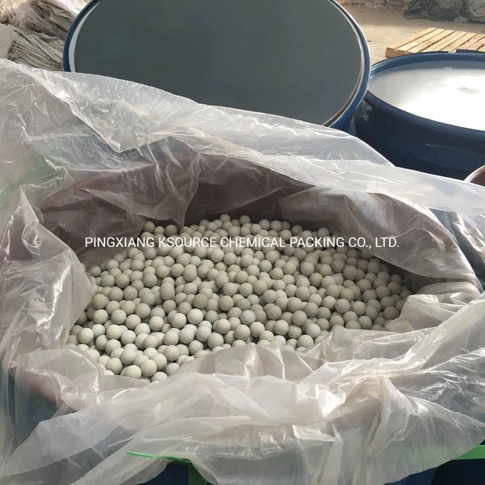 17-19% Al2O3 Inert Alumina Ceramic Ball 3mm 6mm 10mm Support Media Porcelain Balls