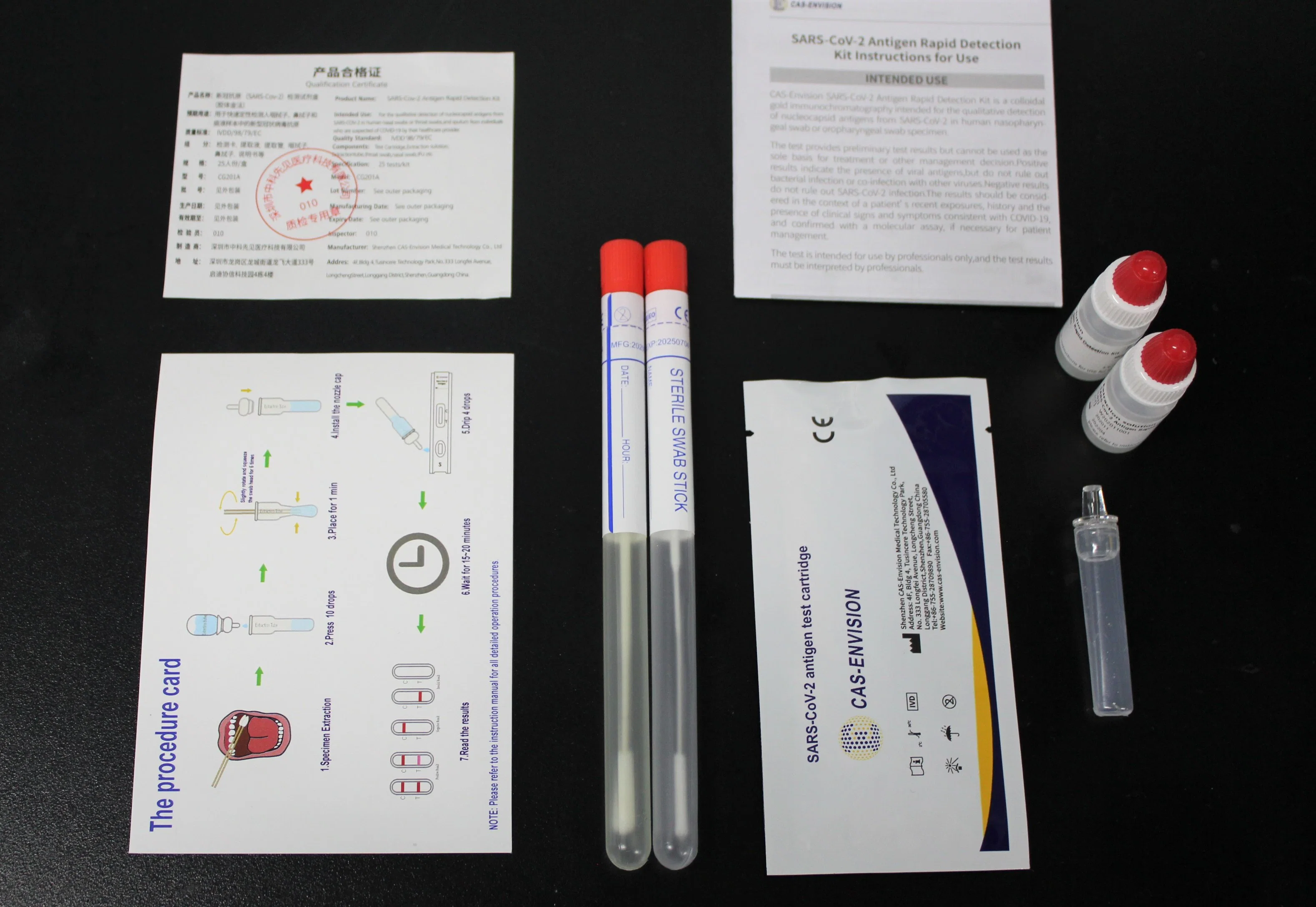 Laboratory Supply Kit Antigen Rapid Diagnostic Test Kit with Hospital Supply 25tests Per Kit with CE ISO13485 ISO9001 China Good Factory High Sensitive OEM Kit