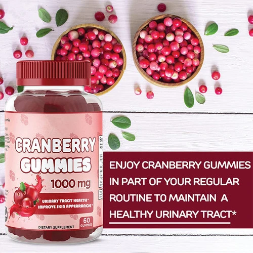 Grossista OEM Factory Supplement Saúde alimentos Cranberry Gummies