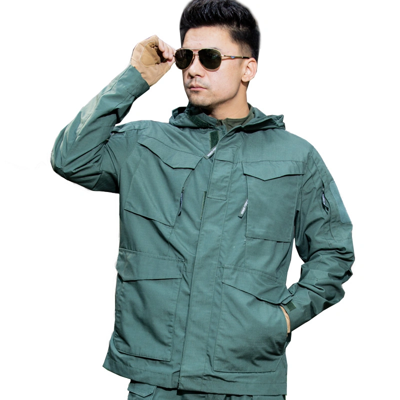 Military Style Uniform Windproof Waterproof Executive Trench Coat Customized Printed Logo Windbreaker Khaki Workwear