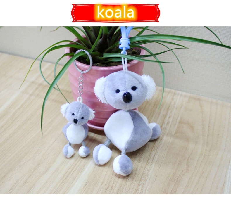 2022 Popular Stuffed Toy Custom Animal Hippo Elephant Koala Keychain Toy