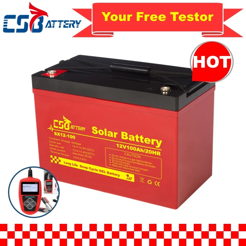 بطارية Csbattery بجهد 12 فولت وقدرة 100 أمبير/150 أمبير/الساعة/200 أمبير في الساعة ذات دورة عميقة-بطارية Gel باتيريا Solar لـ VRLA/SLA/SMF/MF/AGM/قابلة لإعادة الشحن/UPS/رصاص-حمض/لوحة شمسية/طاقة التخزين/المحول/CSA