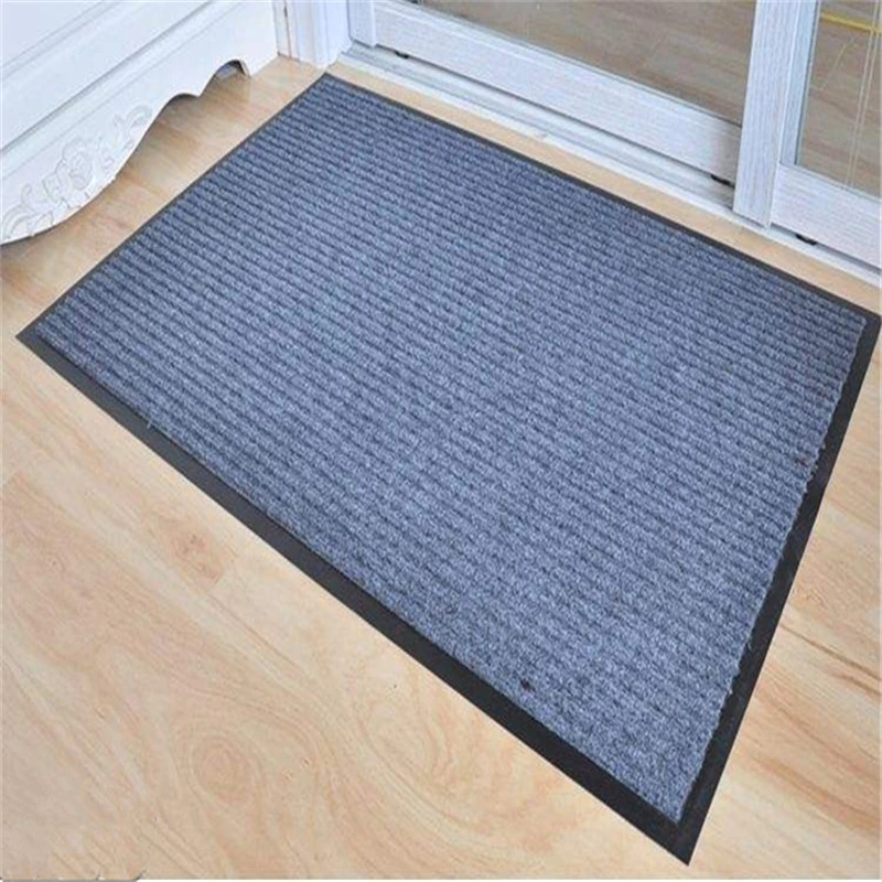 Needle Punched Double Ribbed Polyester Door Mat with PVC Backing