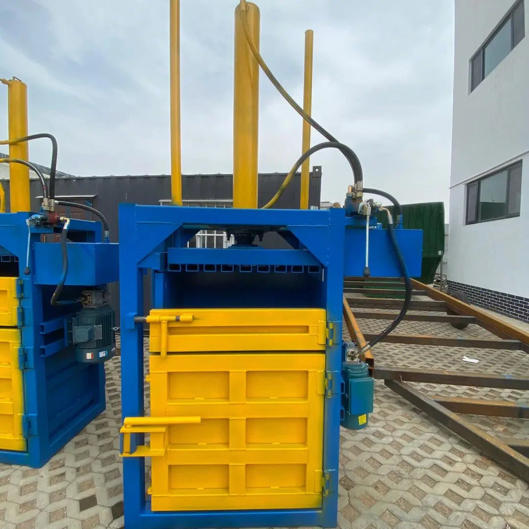 Vertical Baling Press Machine with Pneumatic System for Tarpaulin, Fabric, Clothing, and Woven Bags