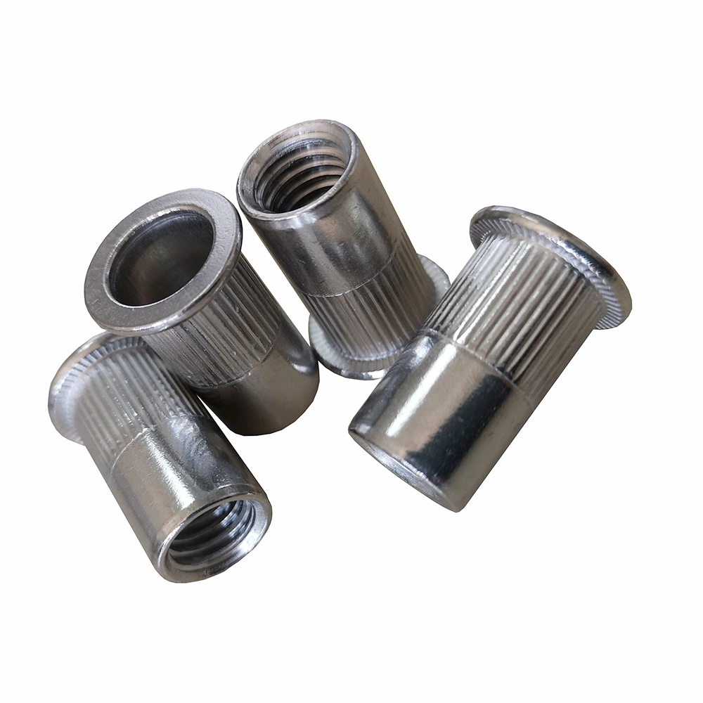 Stainless Steel 304 Flat Head Round Knurled Body Blind Rivet Nut