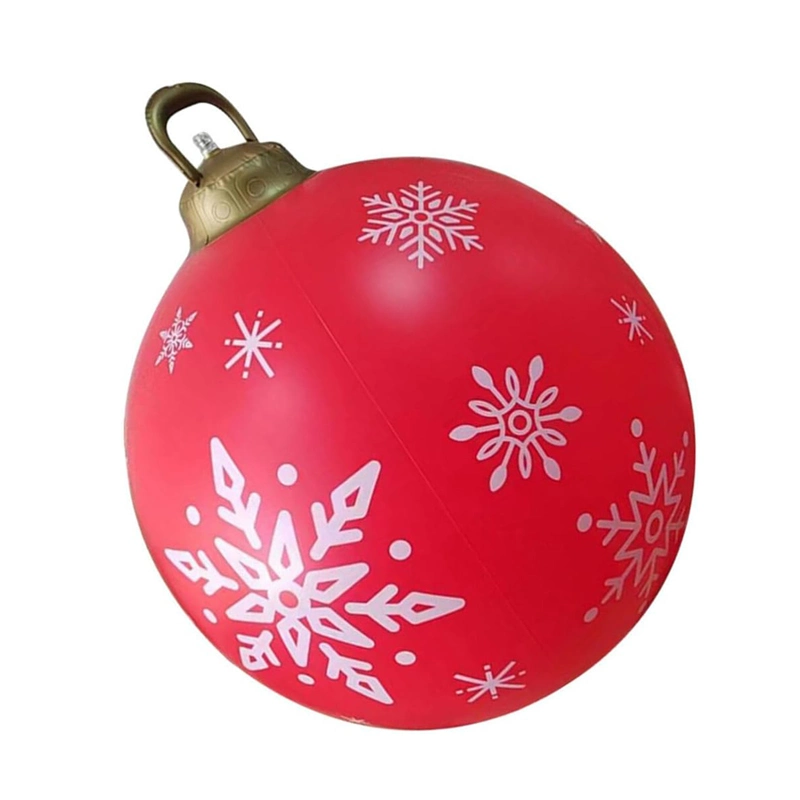 Bola grande Inflatable decorada de Navidad 24 pulgadas de PVC gigante Merry Bola de Navidad