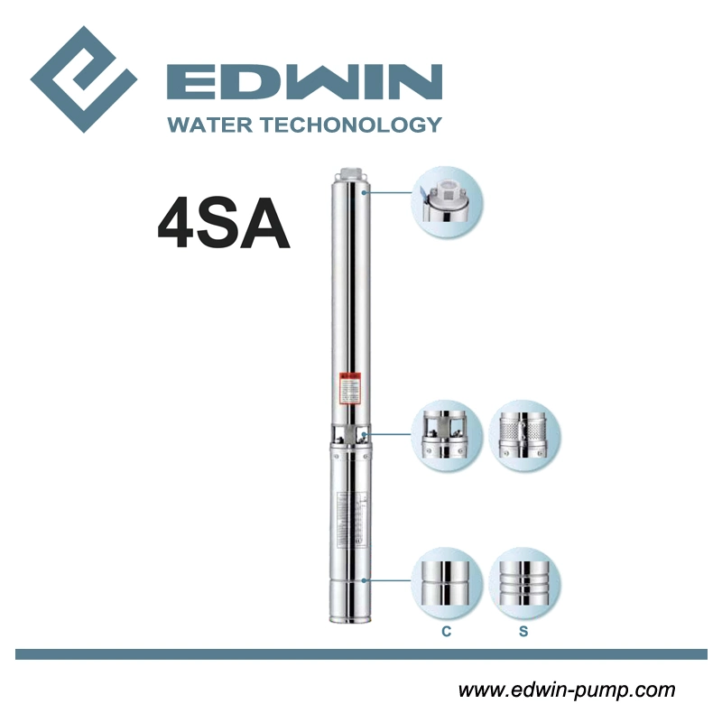 4SD/4SE/4SS/4SA Elektronische Steuerung Eisen-Auslass Bronze Tiefbrunnen-Bohrloch Pumpe