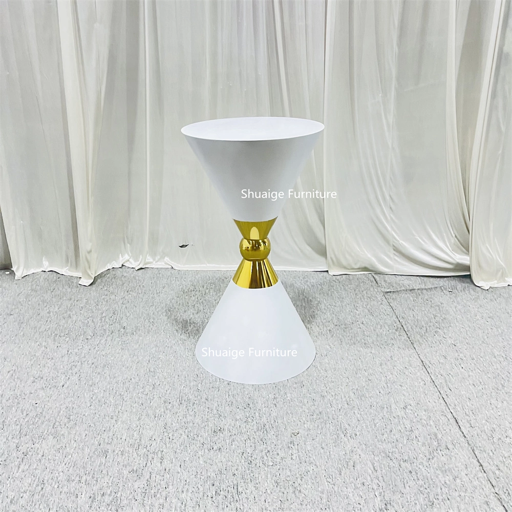 Simple Design Hotel Wedding Party Furniture White Stainless Steel Bar Table
