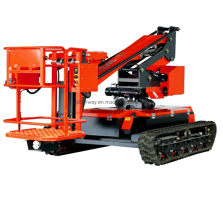 Crawler Type Rough Terrain Cherry Picker Powered All Electric AC /DC Battery Articulated Boom Lift