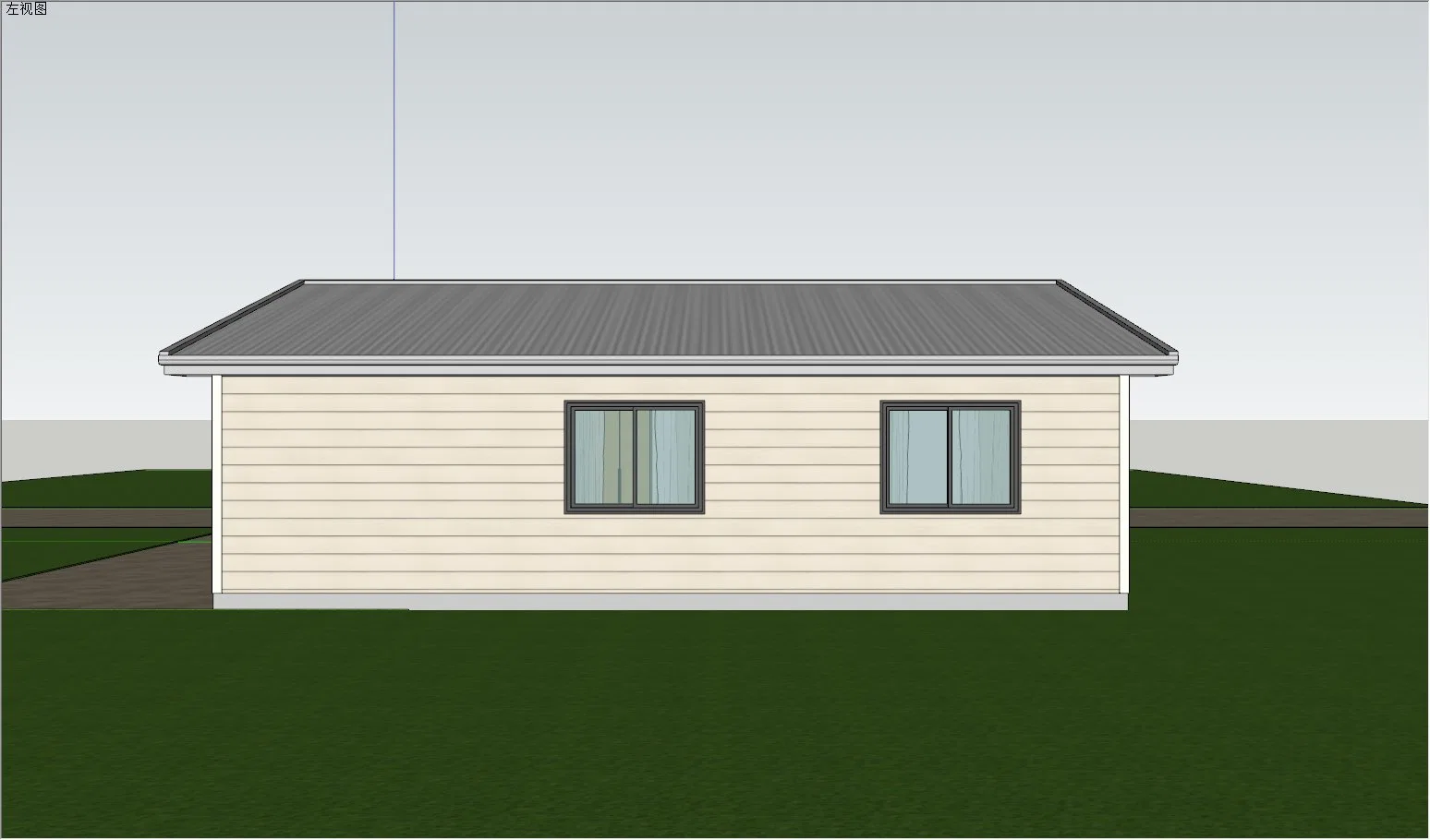 Low Cost Economic Prefab Light Steel Modular House with Single Story 3 Bedrooms