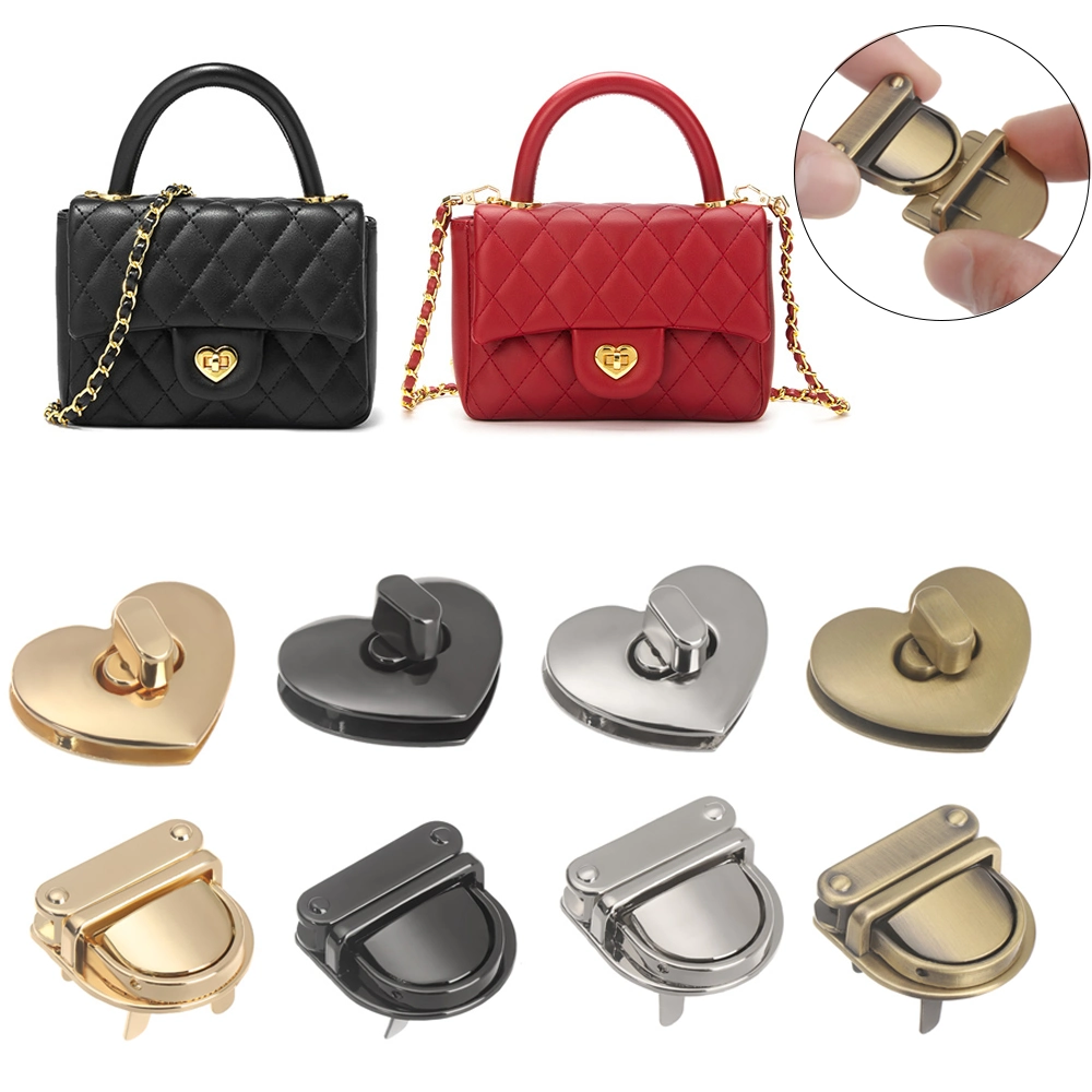 Fashion Accessories Luggage Rectangle Metal Bag Twist Lock