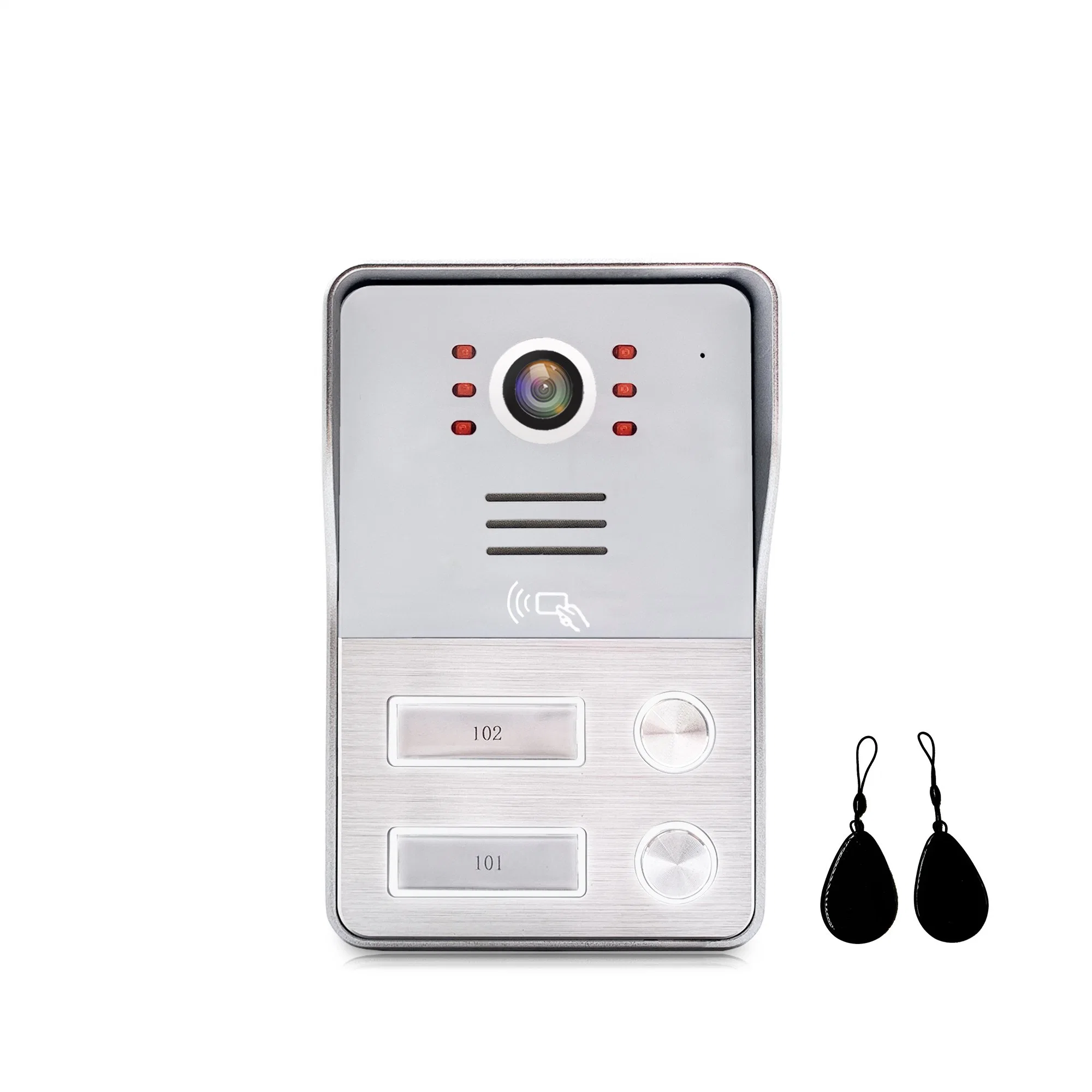 Multi Apartment Video Interphone with Fisheye Camera 160 Degree for 2 Users Video Intercom