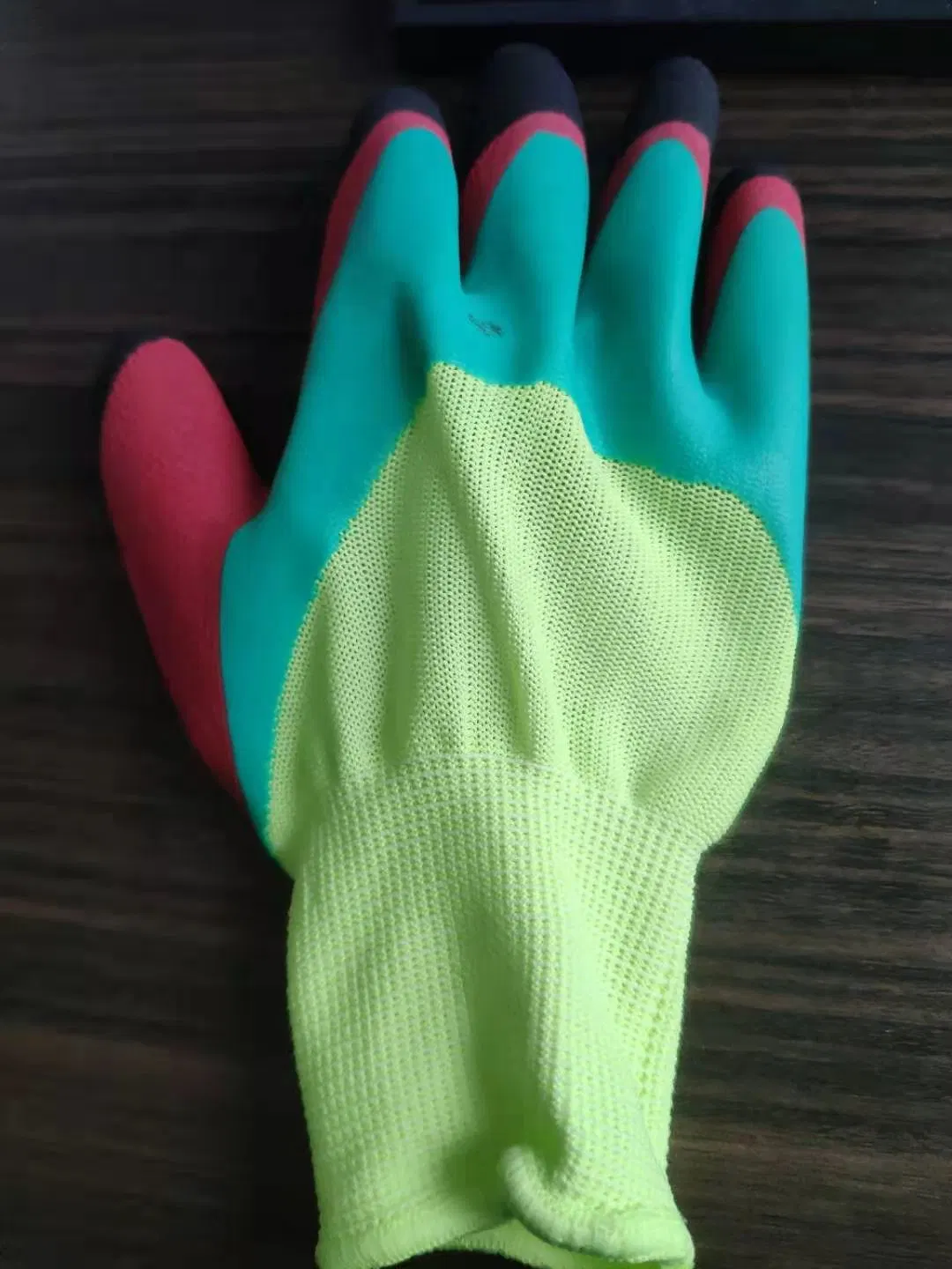 Gants de travail à revêtement en mousse de latex double/gants de travail renforcés pour les doigts