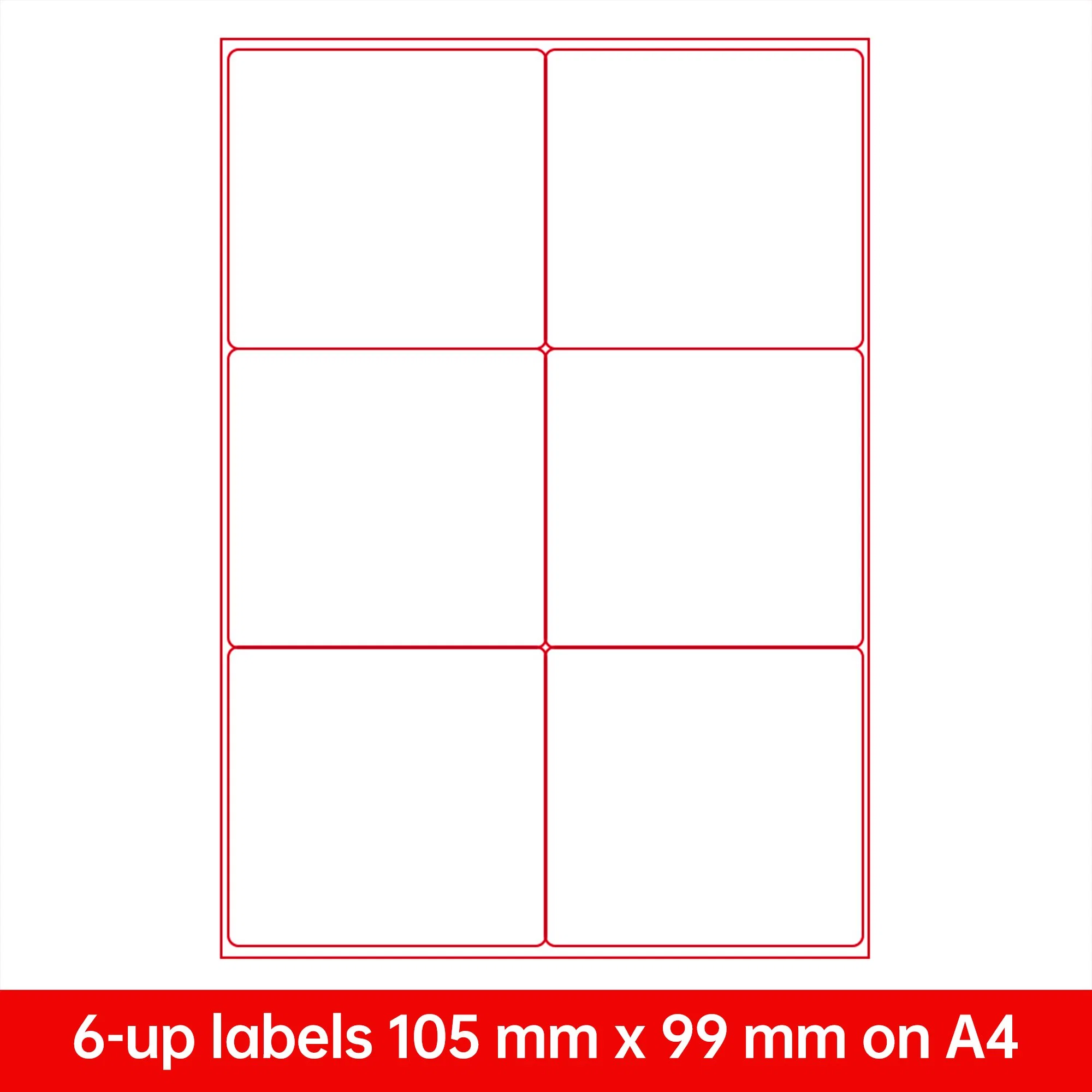 Die Cut Self Address Blank Stickers White A4 Woodfree Paper Shipping Label for Amazon Fba Half Sheet Labels