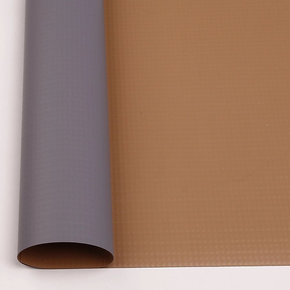 Grey/Tan 1000d 12oz PVC Tarpaulin Pool Cover Fabric