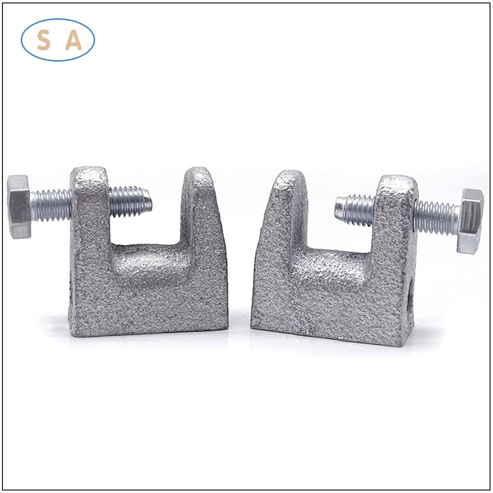 Factory Supplied Electro Galvanized Cast Iron Universal Beam Clamp for Thick Beams