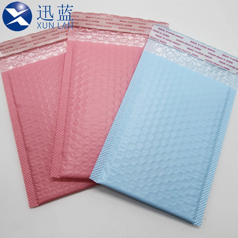 30*36 Cm Good Looking-Appearance Packing Materials for Cosmetics Hot Sale Pink Poly Air Bubble Bag