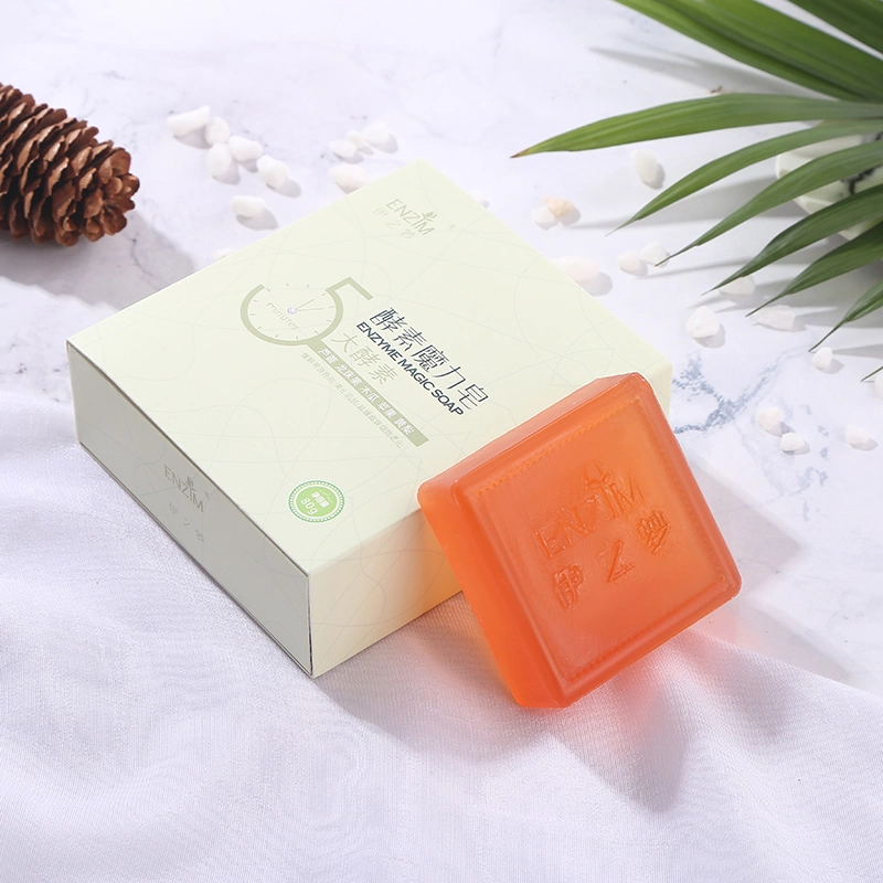 80g Natual Fruit Square Enzyme Moisturizing Essential Oil Handmade Soap