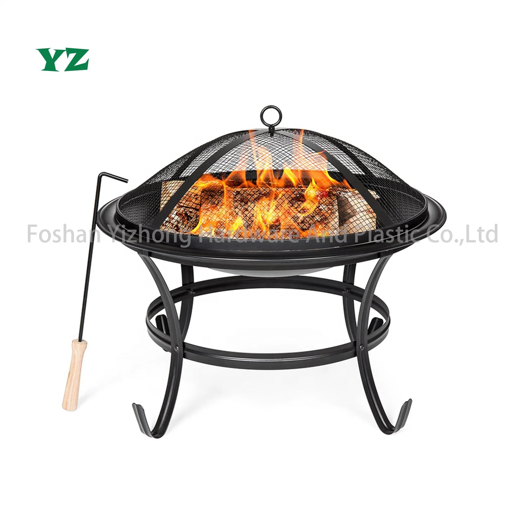 22inch Garden Round Black Fire Pit