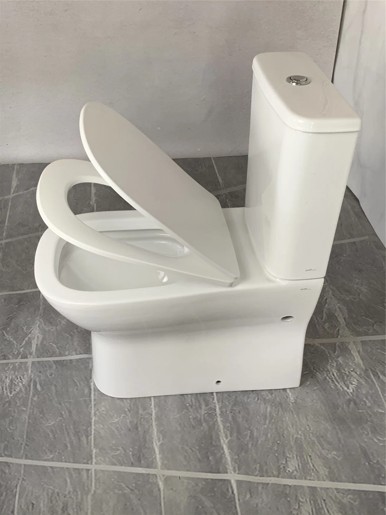 Neues Design Quadratische Form Wc Toiletten Sanitärkeramik Chaozhou Keramik Ptrap Randlos Zwei Stück Set Badezimmer