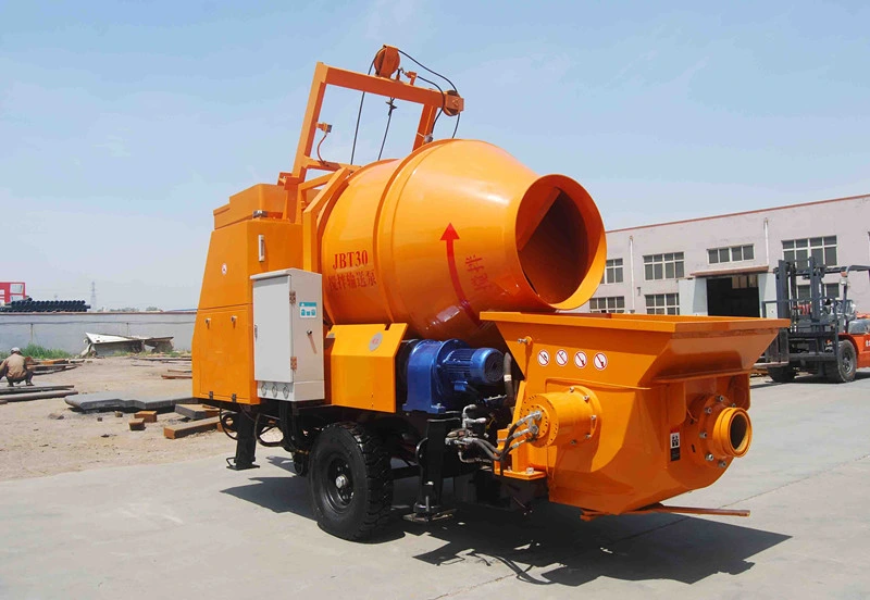 450L Mixer Tank with 40 Cubic Meters Hydraulic Pumping System Beton Mixing Pump on Sale