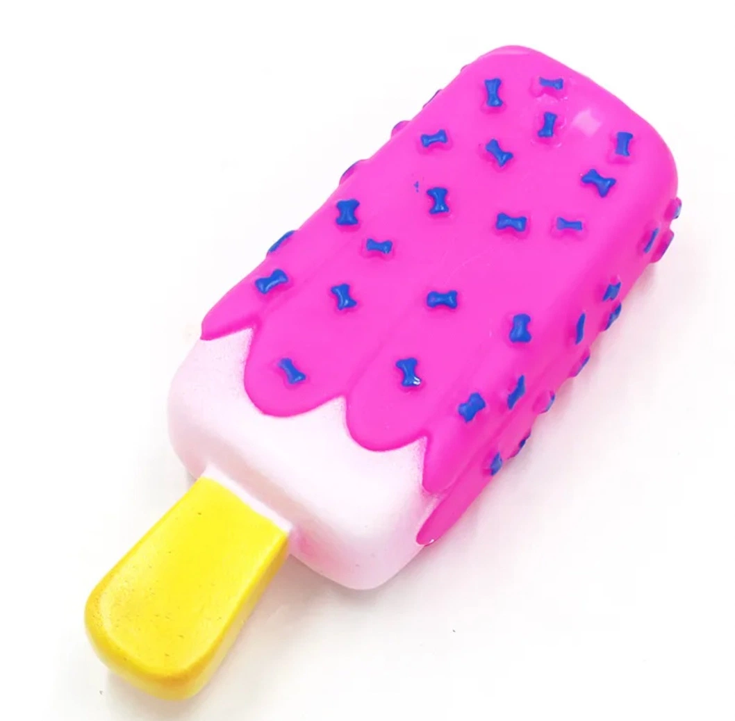 Hot Selling Vinyl Simulation Stick Ice Cream Bite Resistant Vocal Pet Product