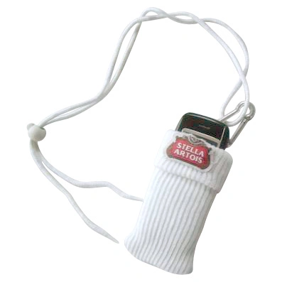 Bolsa para telemóvel em algodão com etiqueta personalizada