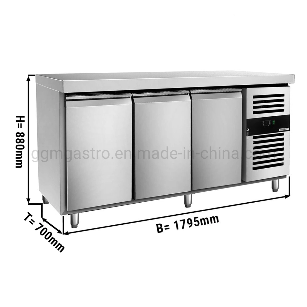 Equipo de refrigeración Comercial Mesa de Cocina nevera bajo barra Congelador nevera Mesa de frigorífico