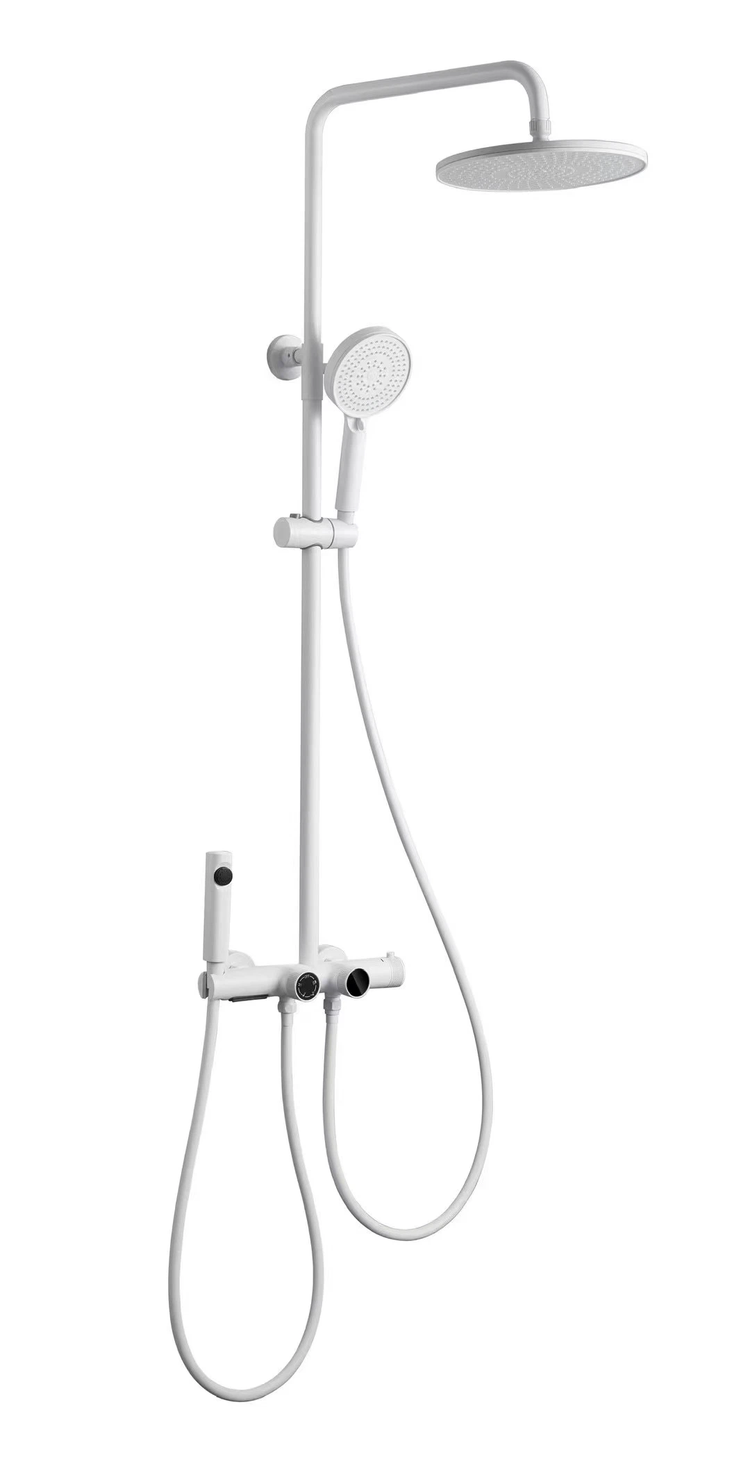 New Design Styles Luxury White Finish Digital Display Shower Set Mixer