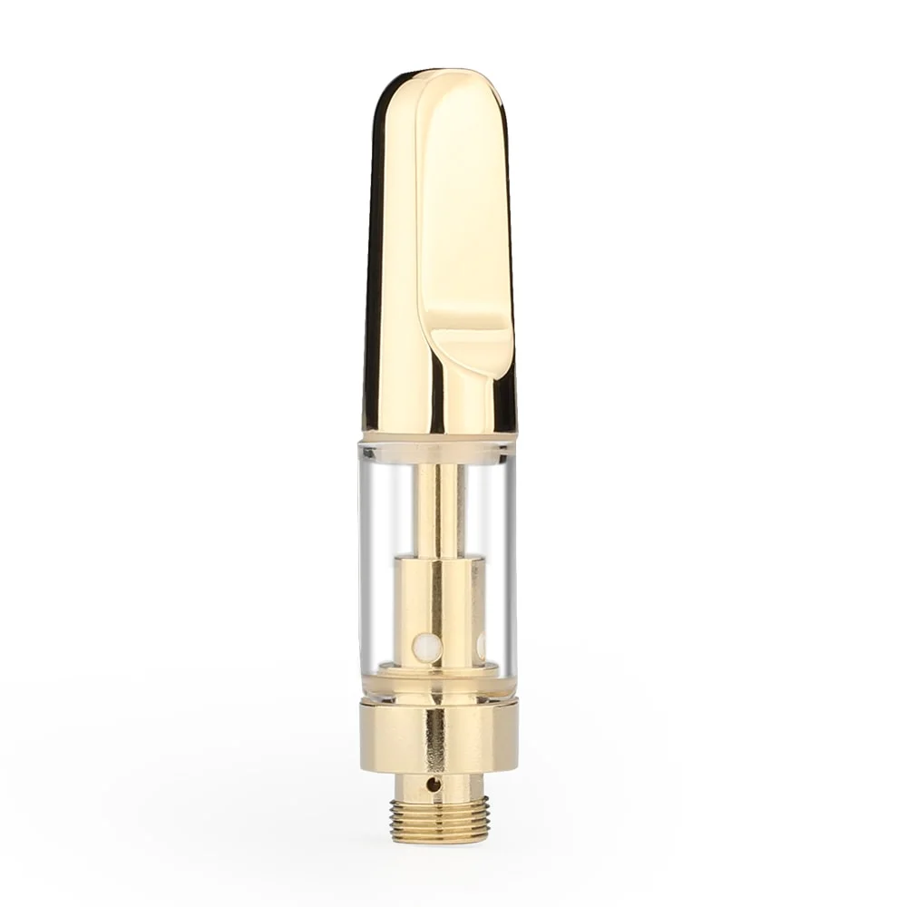 Heißer Verkauf Gold 510 Gewinde Patrone Glas Vaporizer Pen 0,5ml 1mL Think Oil Ceramic Empty Tank Atmoizer