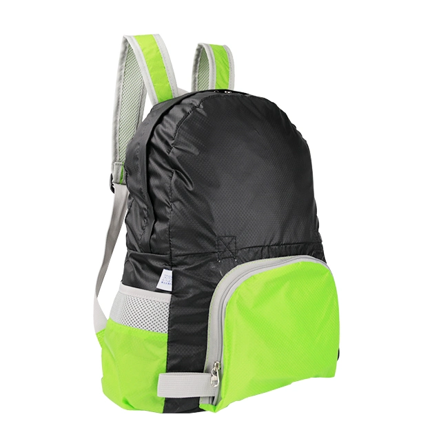 OEM/ODM Portable Travel Back Pack School Bag Foldable RPET Polyester Backpack