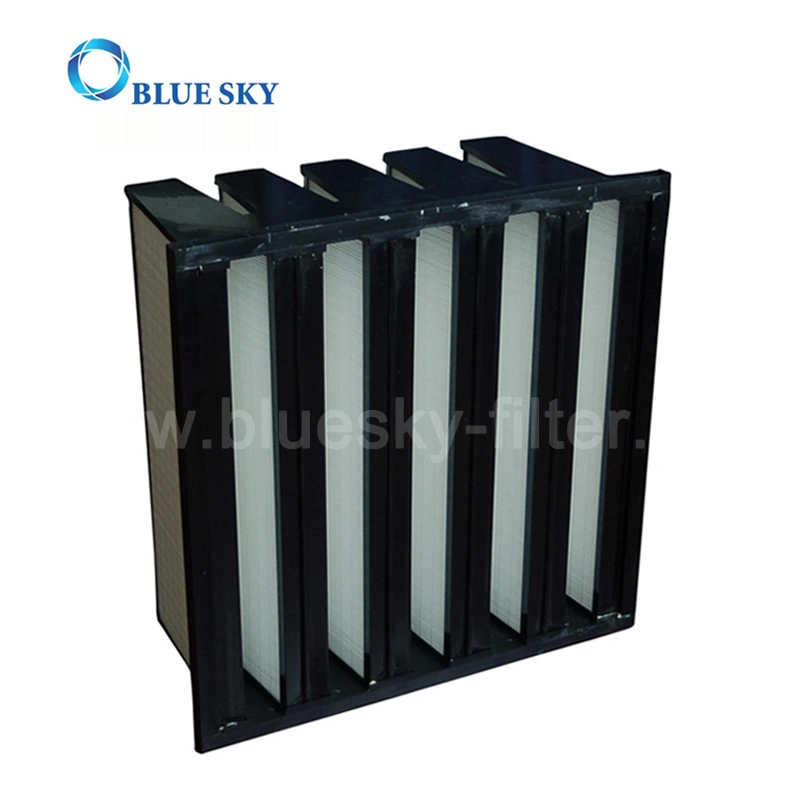 610X610X292mm High Efficiency V-Bank HVAC System 99.995% H14 HEPA Air Filters