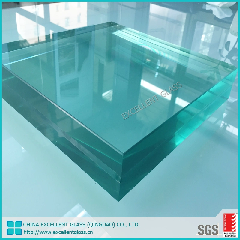 Transparente/ultra nítido/Branco/temperado/temperado/baixo e em forma de balaustrada/espelho/vidro laminado 8,76 mm 10,38 mm 10,76 mm de espessura Leite colorido vidro temperado/laminado para Raili