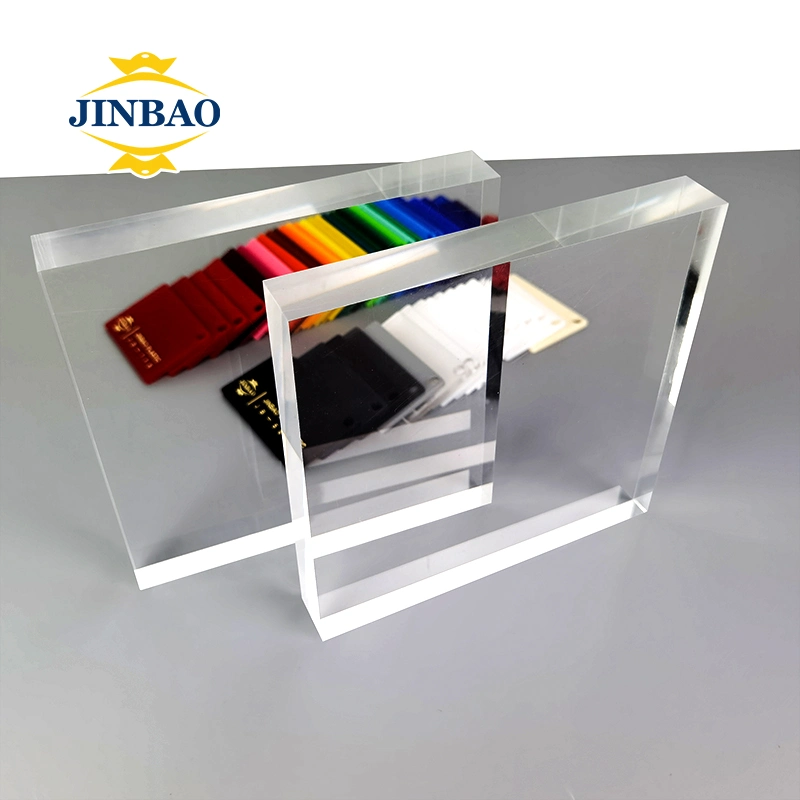 Jinbao Manufacturer Clear 10mm 15mm 20mm Thickness Plastic Acrylic Glass Sheet