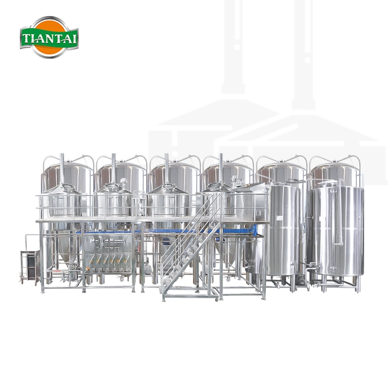 Tiantai Equipo de cerveza artesanal de alta calidad 8bbl 10bbl 15bbl 20bbl Para la producción de la planta de cerveza de Microwery 4 recipientes Brewhouse con Glycol Fermentador de refrigeración