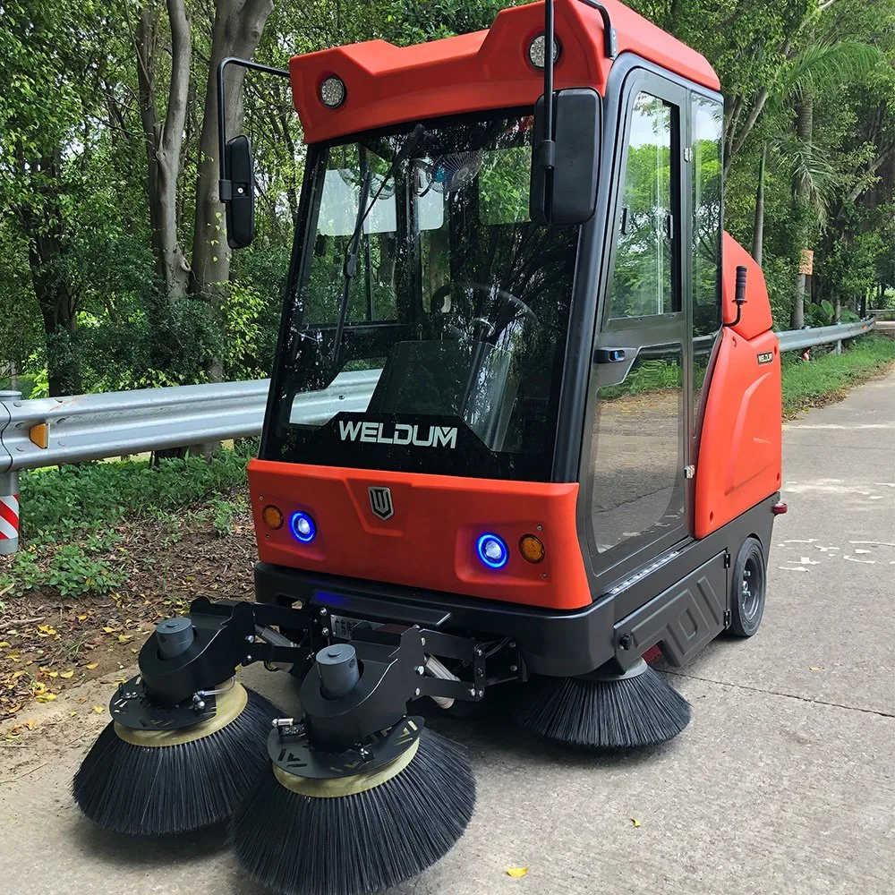 Outdoor Electric Cleaner Ride-on Sweeper with Vacuum