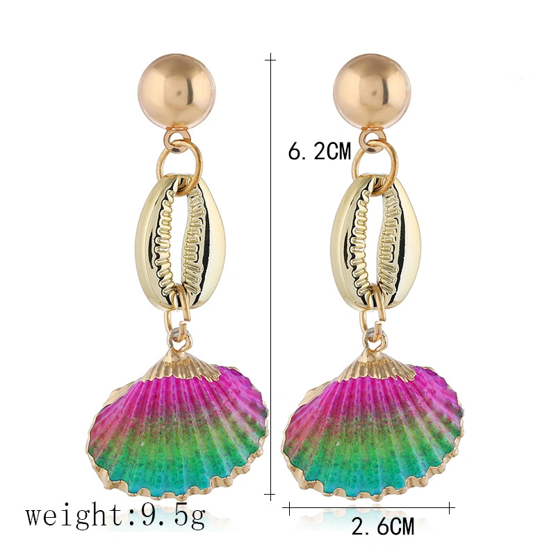 Shell Earring for Women Irregular Matte Drop Dangle Earring Esg11637