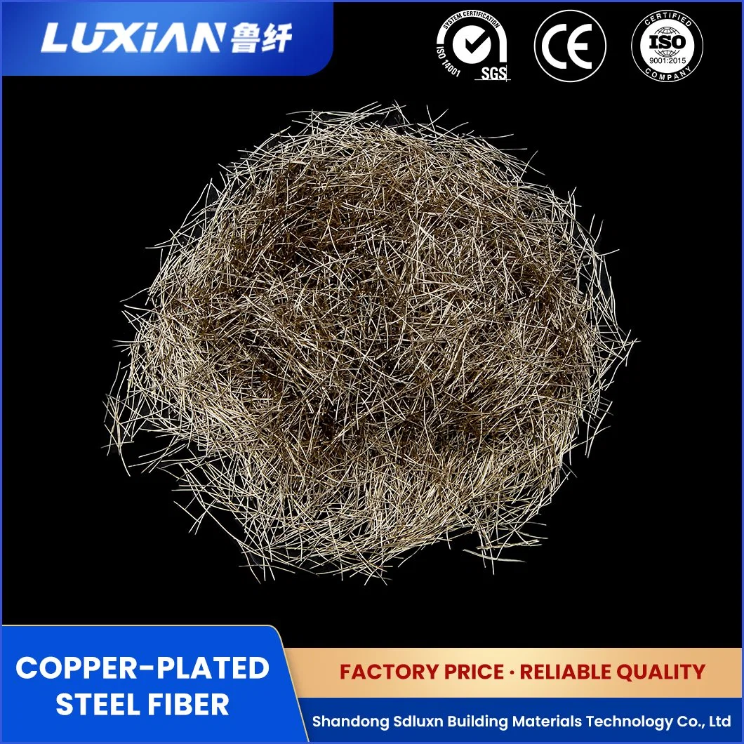 Sdluxn Free Sample Lxdt Straight Type Copper Plated High Carbon Steel Copper Coated Fiber China High Toughness Rpc Copper Coated Micro Steel Fiber Factory