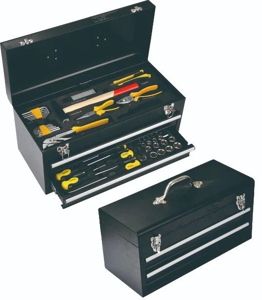 Conjunto de ferramentas manuais para uso doméstico geral, conjunto de ferramentas de reparação doméstica com caixa de armazenamento em plástico para caixa de ferramentas