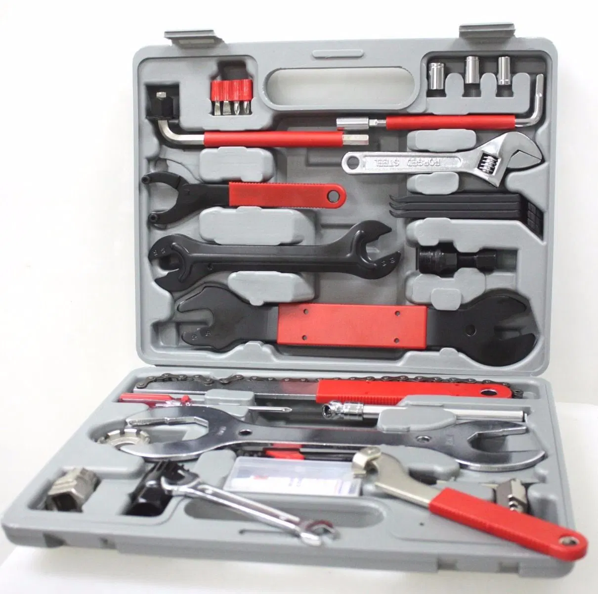 جودة مجموعة أدوات الدراجة 44PCS Professional Bike Repair Tool أداة صيانة الدراجة الهوائية مجموعة لصيانة الدراجة الهوائية على الطرق الجبلية في علبة تخزين نظيفة